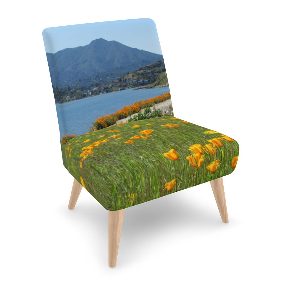 Mt Tamalpais Occasional Chair Poppies