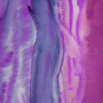 Joni Cape Dress Watercolor Painting Purples by Mhana from Heaven 