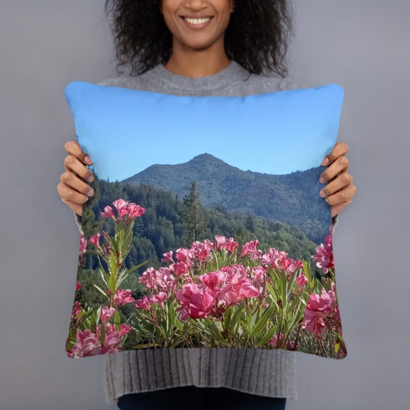 Basic Pillow Mt Tamalpais Pink Flowers