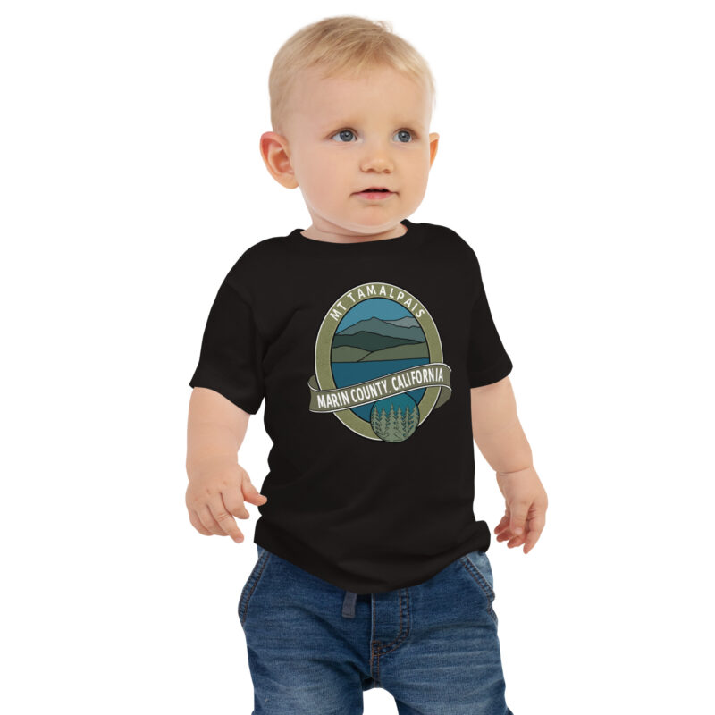 Baby Short Sleeve T-shirt Mt Tamalpais Marin County California Oval Collector's Design