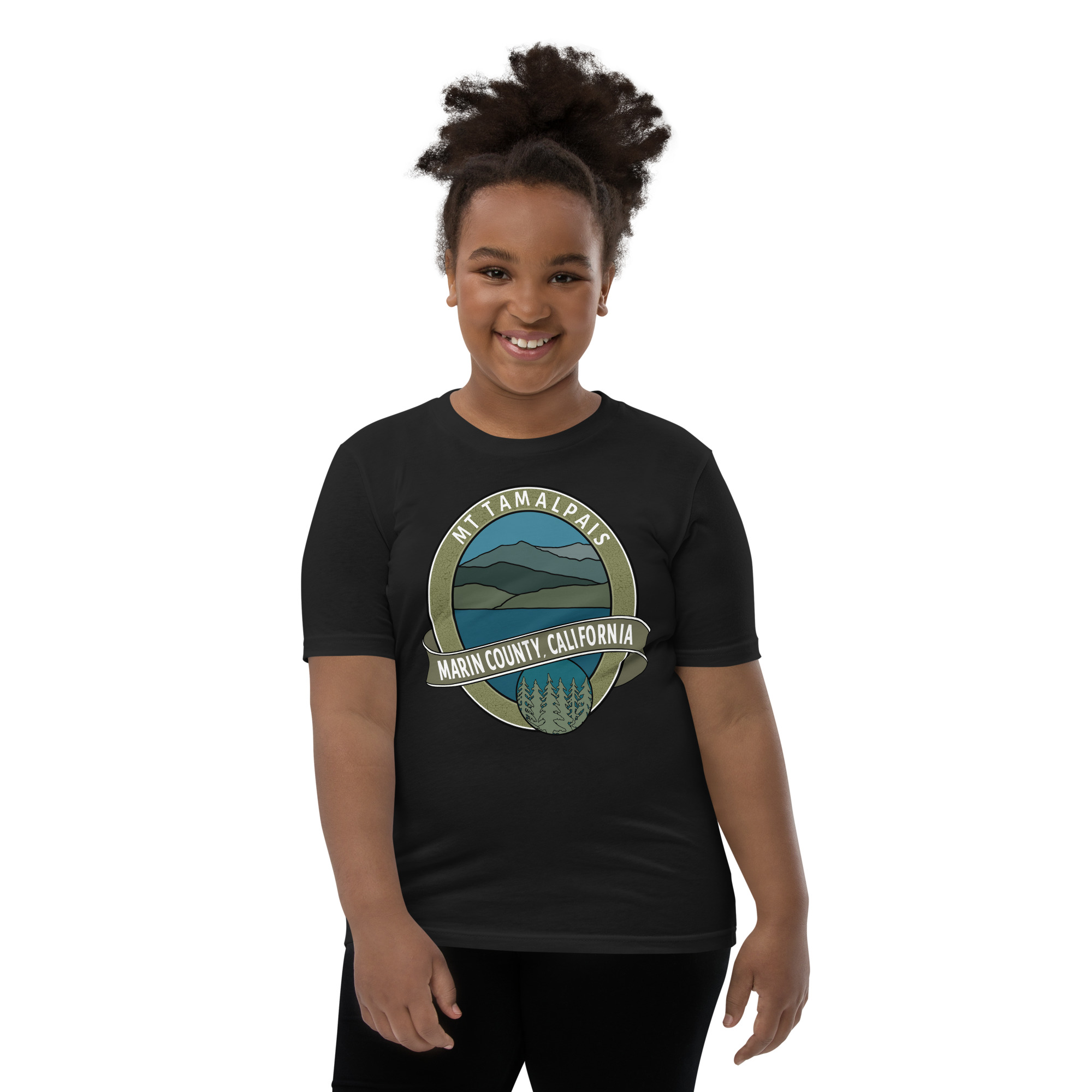 Youth Short Sleeve T-shirt Mt Tamalpais Marin County California Oval Collector's Design