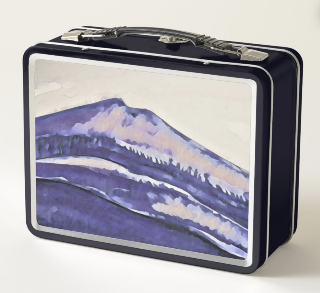 Mt Tamalpais Purple Watercolor Painting Lunchbox by Mhana from Heaven