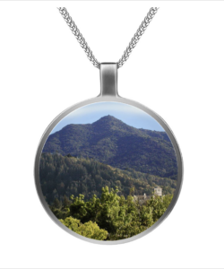Pendant Mt Tamalpais and Church (Round)