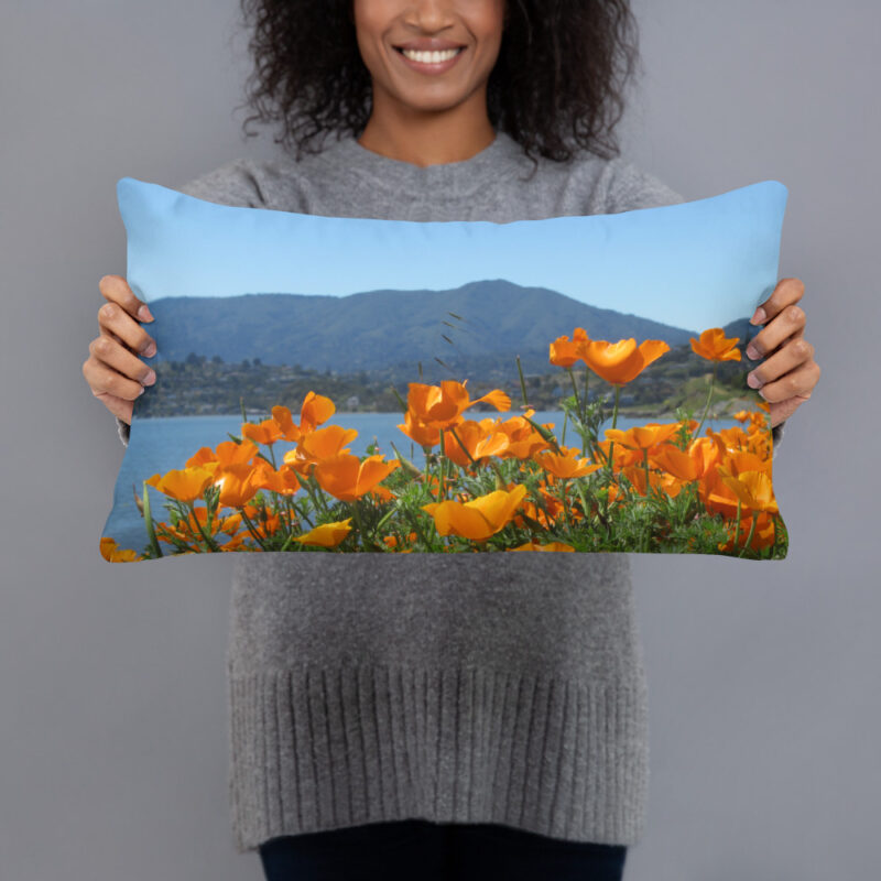 Basic Pillow Mt Tamalpais California Poppies - 20×12
