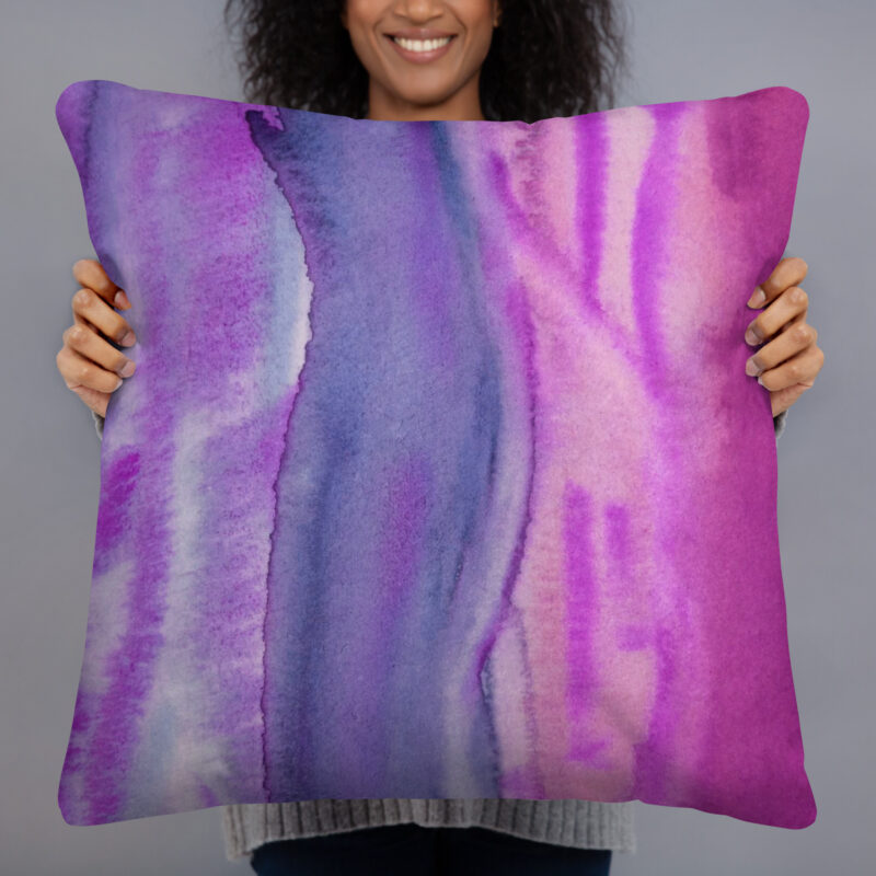 Basic Pillow Watercolor in Purples