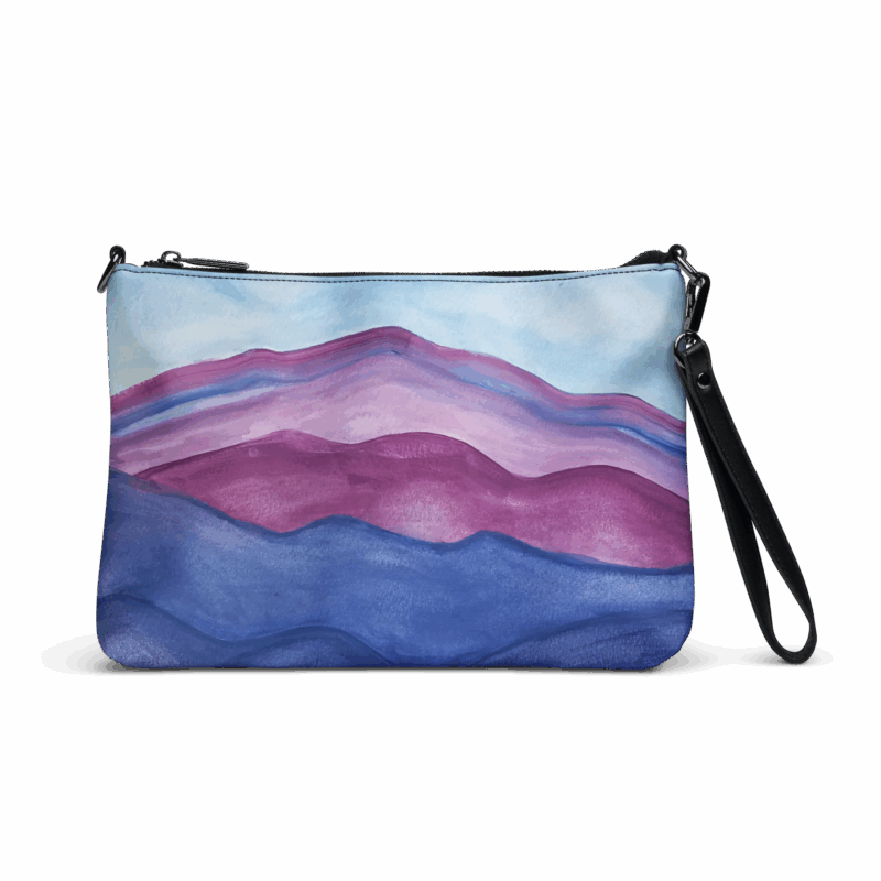 Crossbody bag Purple Mountains Painting