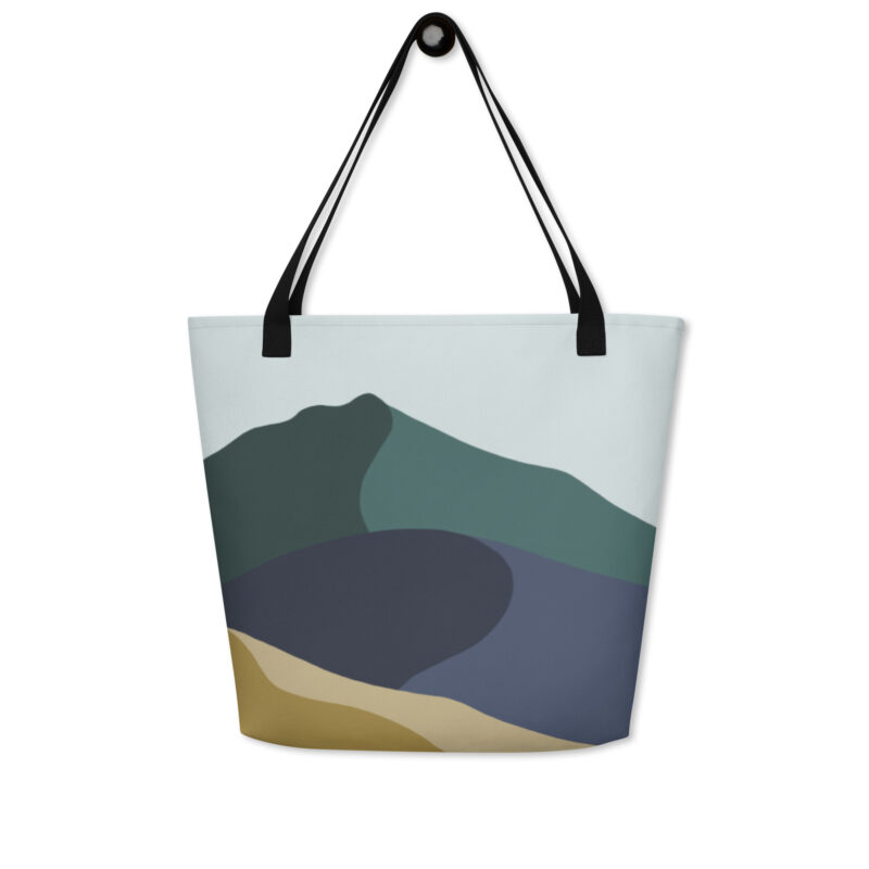 All-Over Print Large Tote Bag Colors of Mt Tamalpais