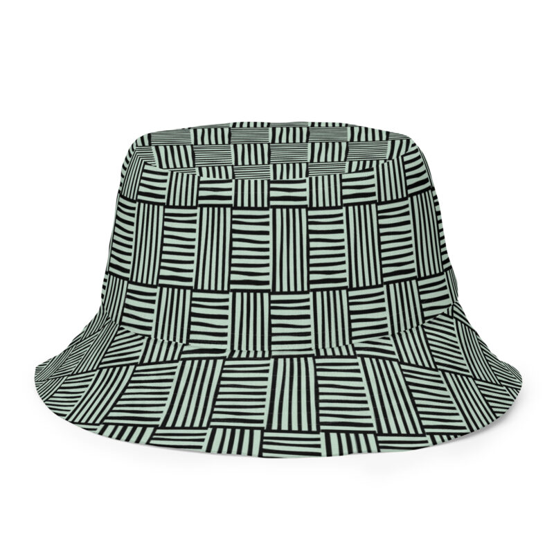 Reversible bucket hat Graphic Design Edgewater Green and Forest Green