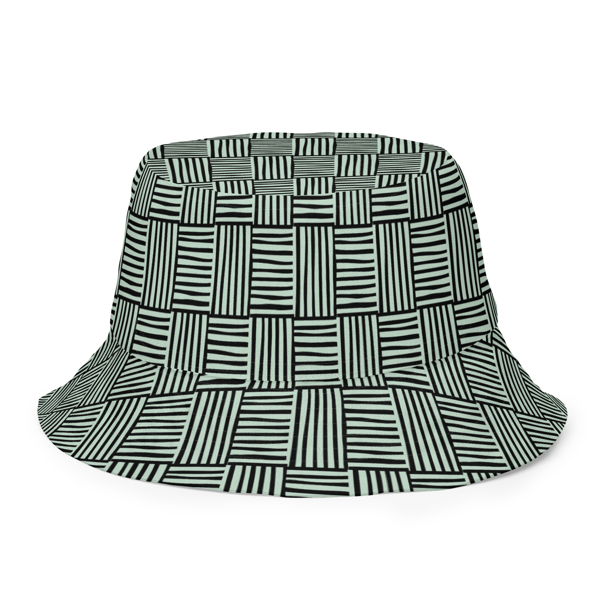 Reversible bucket hat Graphic Design Edgewater Green and Forest Green
