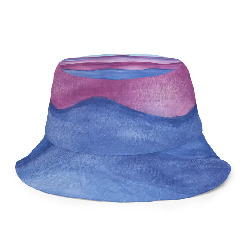 Reversible bucket hat Purple Mountain Painting