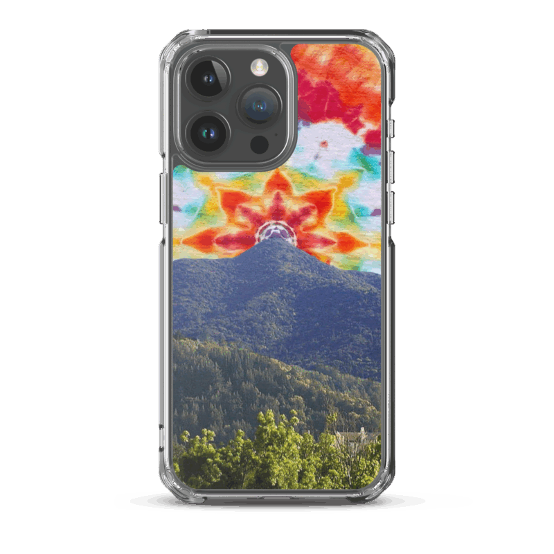 Clear Case for iPhone® Tie Dye Mt Tamalpais Sky Design