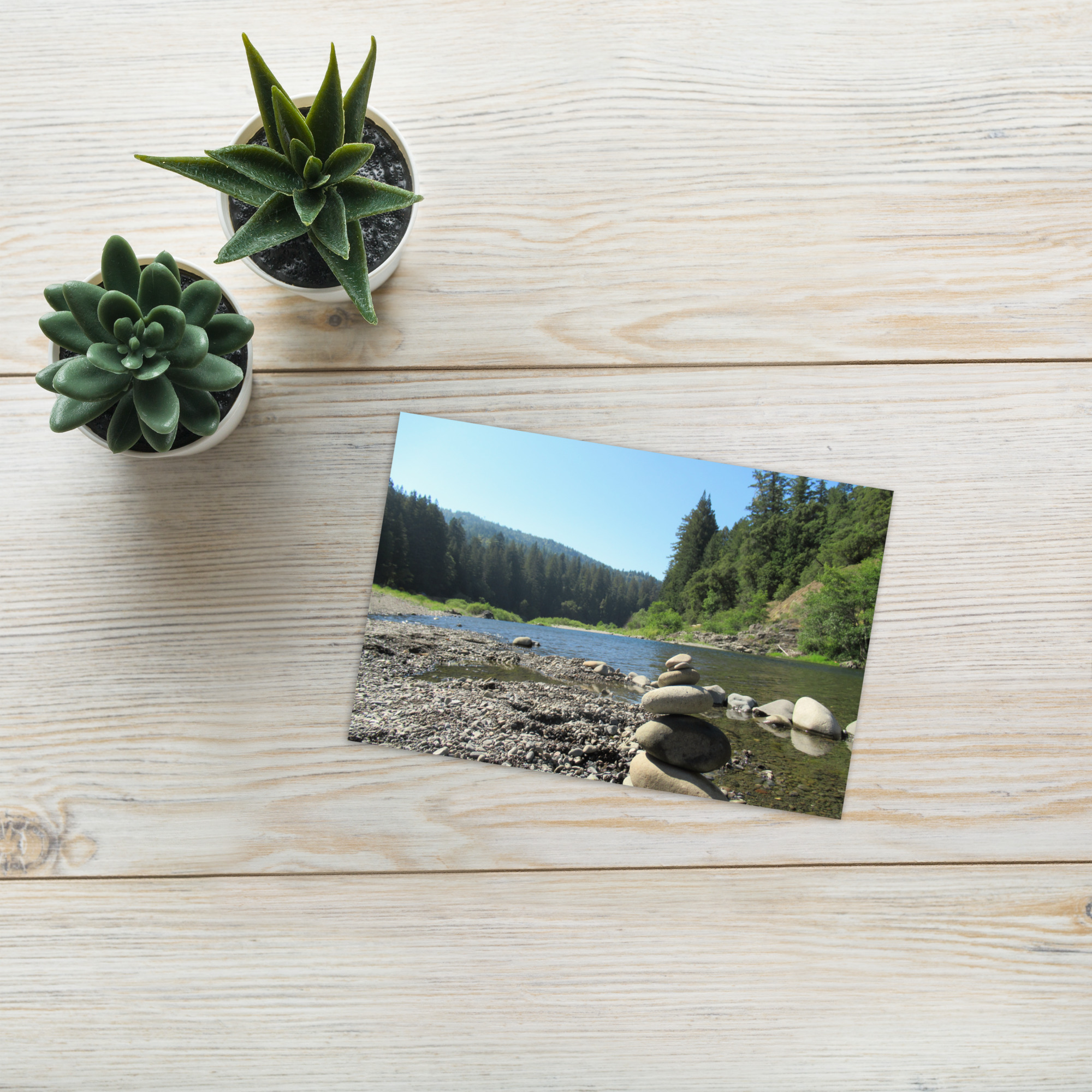 Greeting card Richardson Grove Humboldt County California Stacked Stones - Image 2
