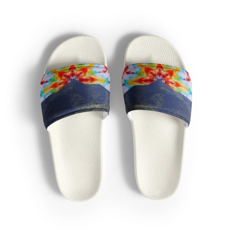 Men’s slides Tie Dye Mt Tamalpais Sky Design