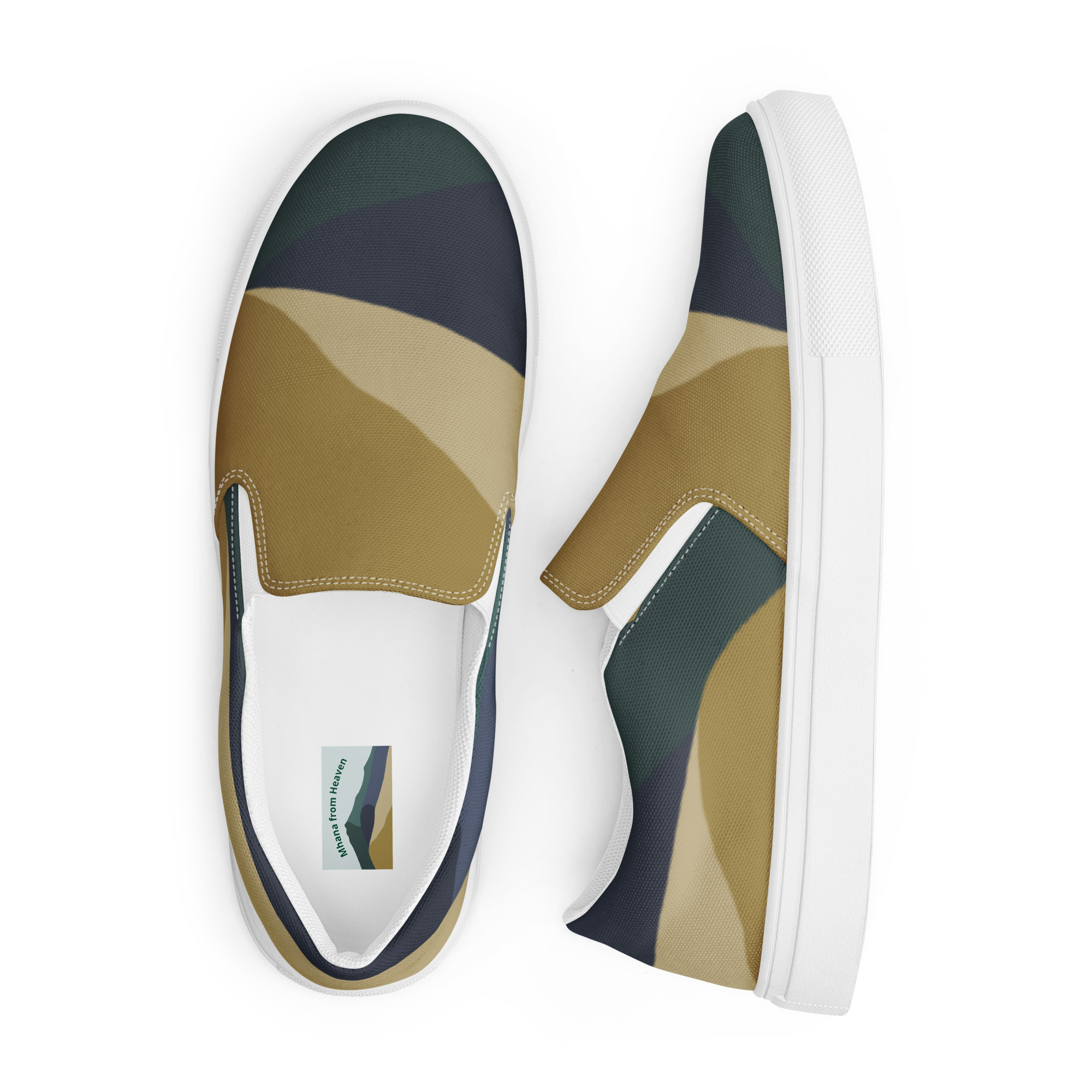 Men’s slip-on canvas shoes Colors of Mt Tamalpais
