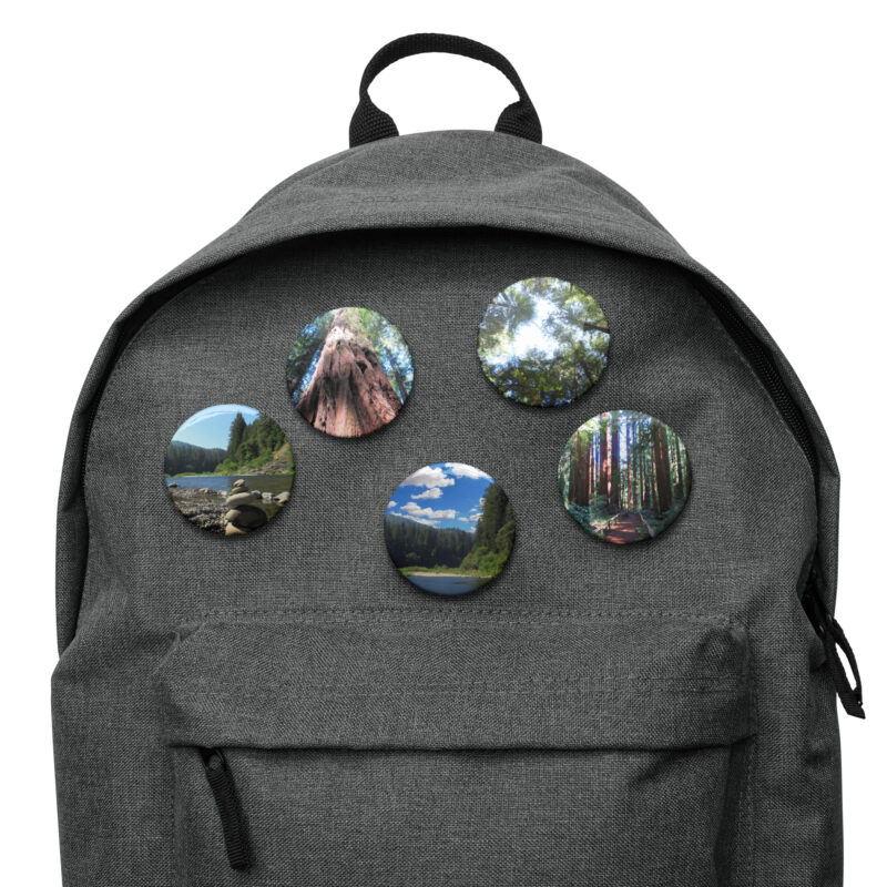 Set of pin buttons Richardson Grove California Variety Pack