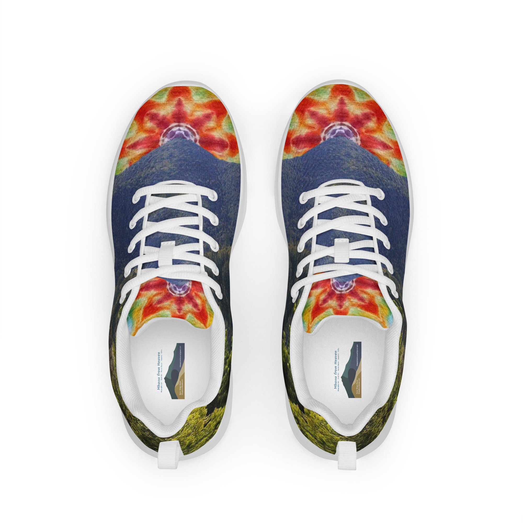 Women’s athletic shoes Tie Dye Mt Tamalpais Sky Design