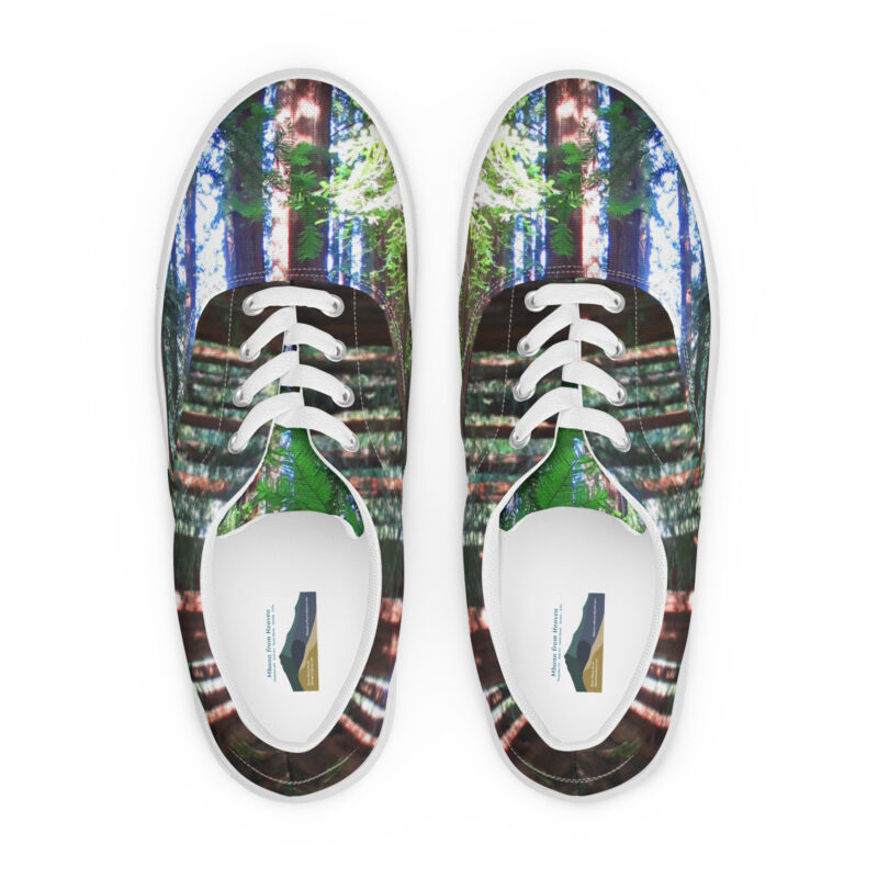 Men’s lace-up canvas Shoes California Redwood Trail Design