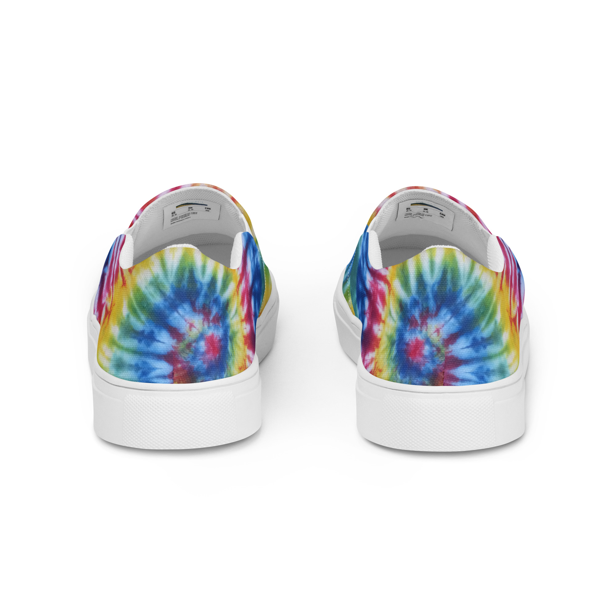 Men’s slip-on canvas shoes Tie Dye Rainbow - Image 7