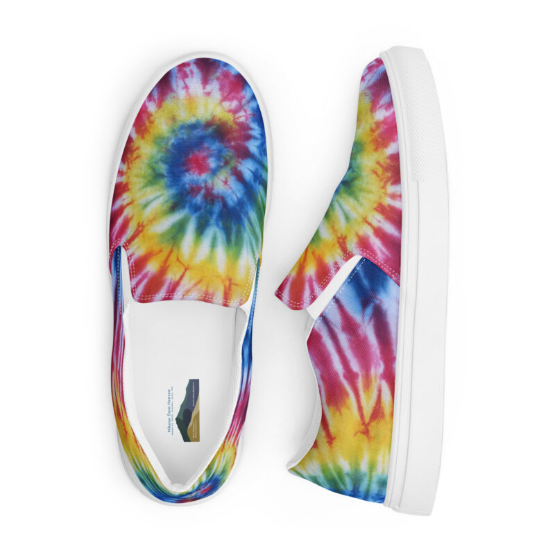 Men’s slip-on canvas shoes Tie Dye Rainbow