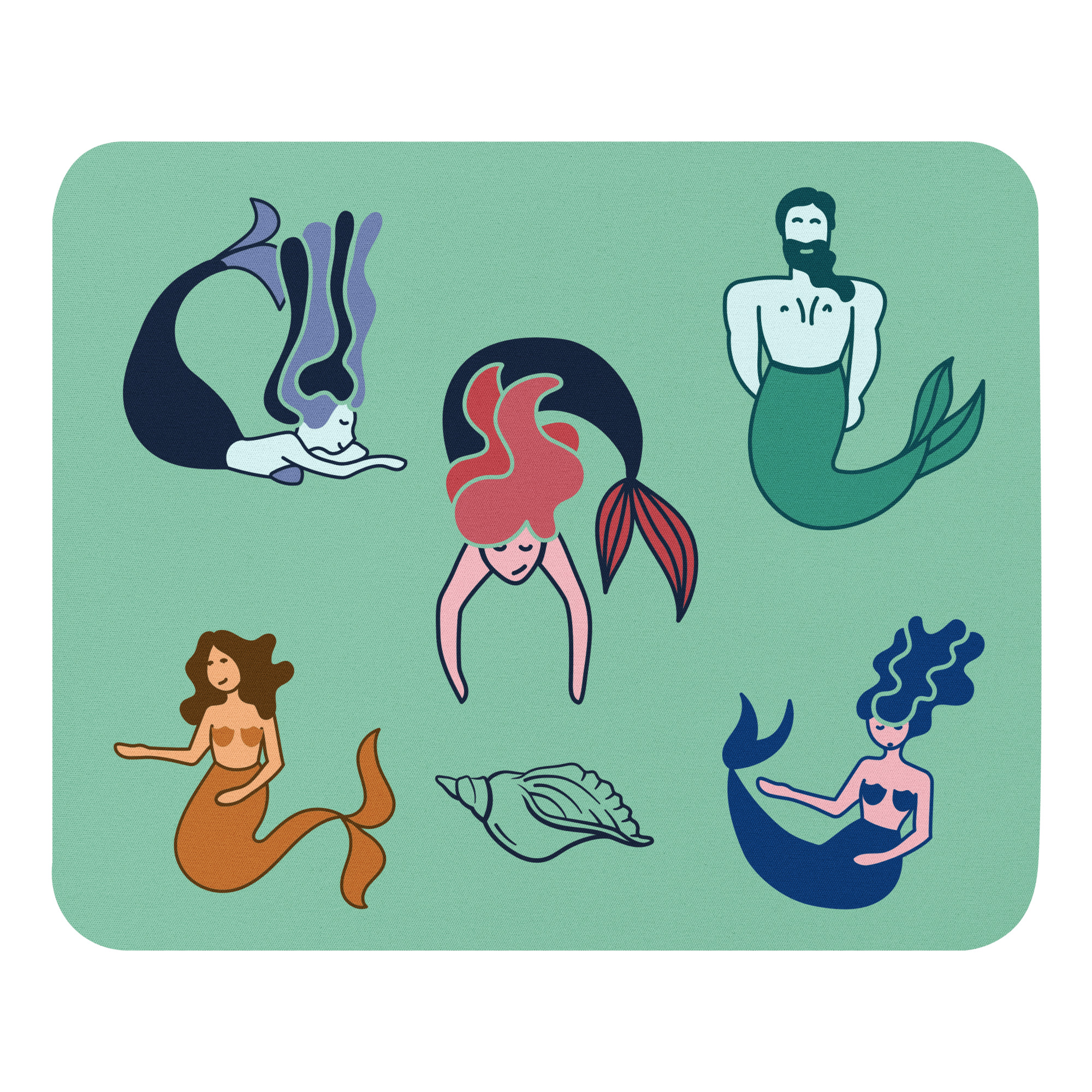 Mouse pad 5 Little Mermaids Design