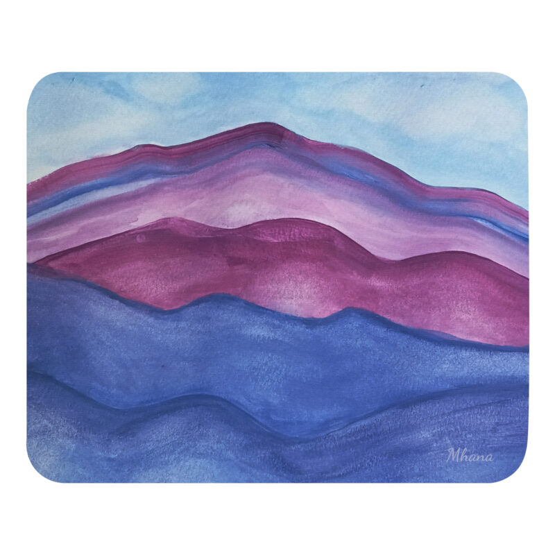 Mouse pad Purple Mt Tamalpais Painting