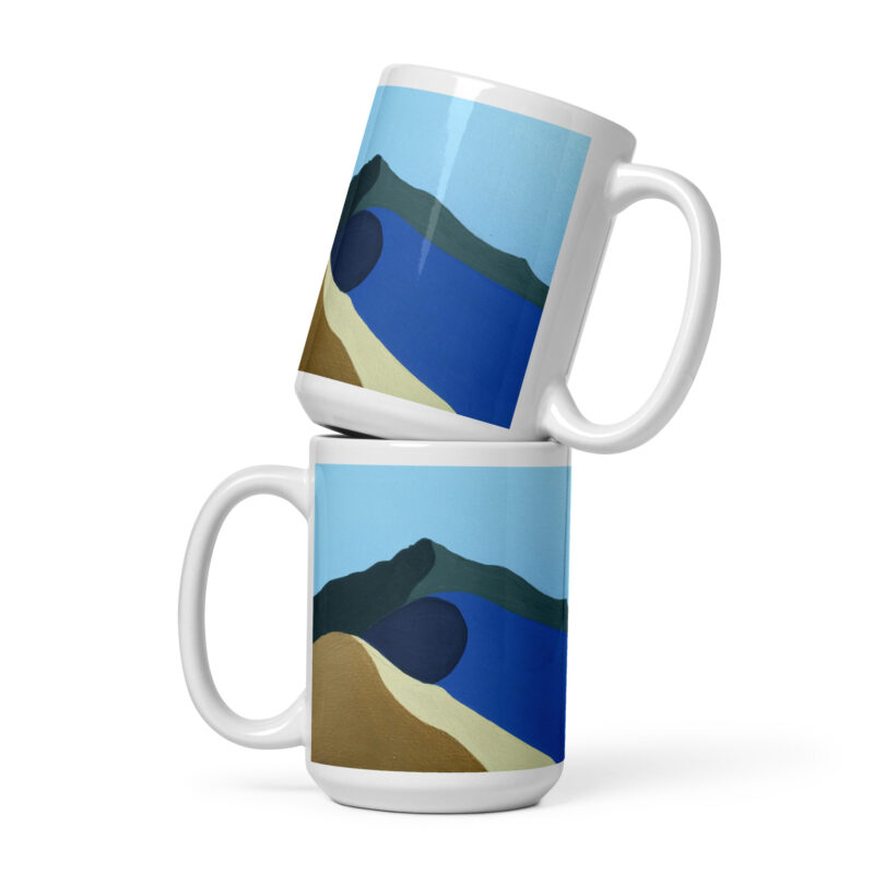 White glossy mug Colors of Mt Tamalpais Painting