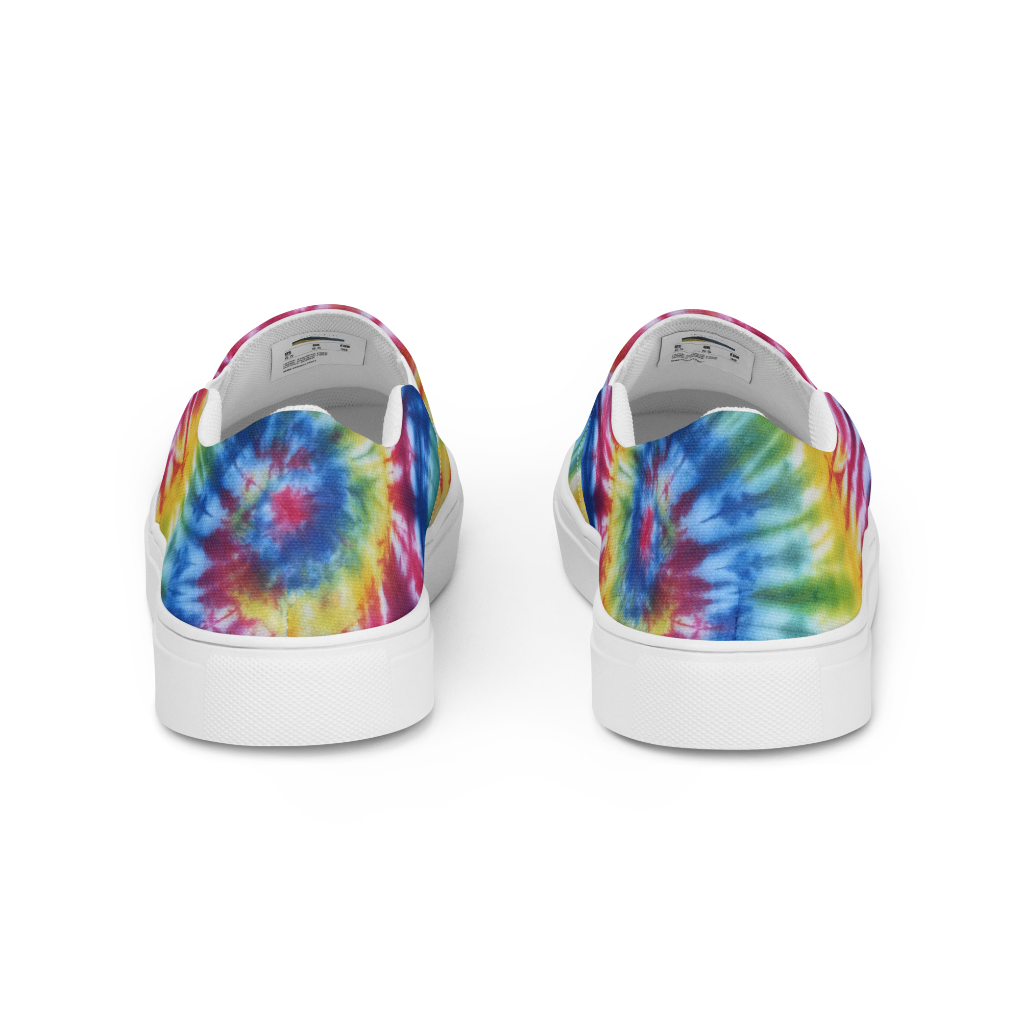 Women’s slip-on canvas shoes Tie Dye Rainbow - Image 10