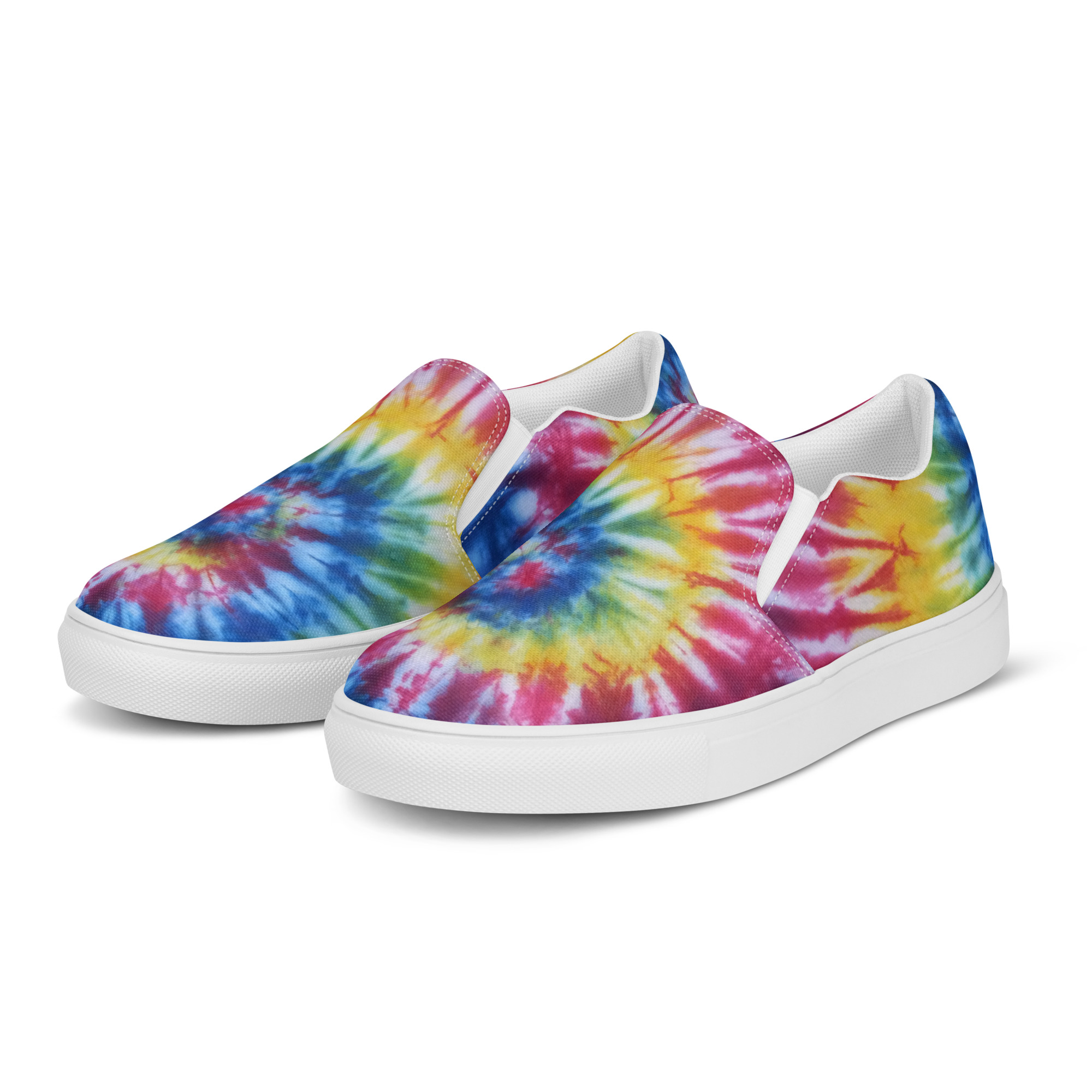Women’s slip-on canvas shoes Tie Dye Rainbow - Image 5