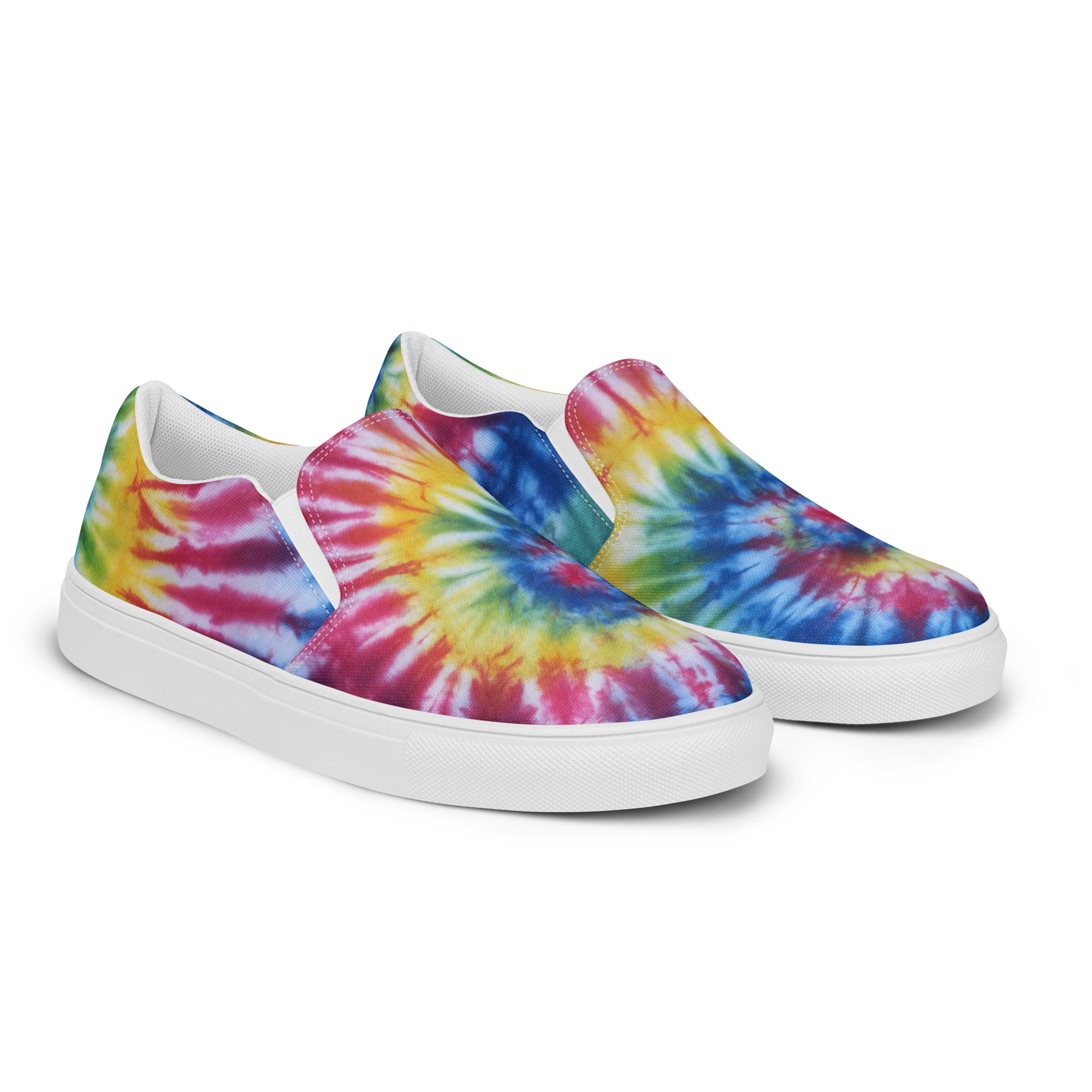 Women’s slip-on canvas shoes Tie Dye Rainbow - Image 3