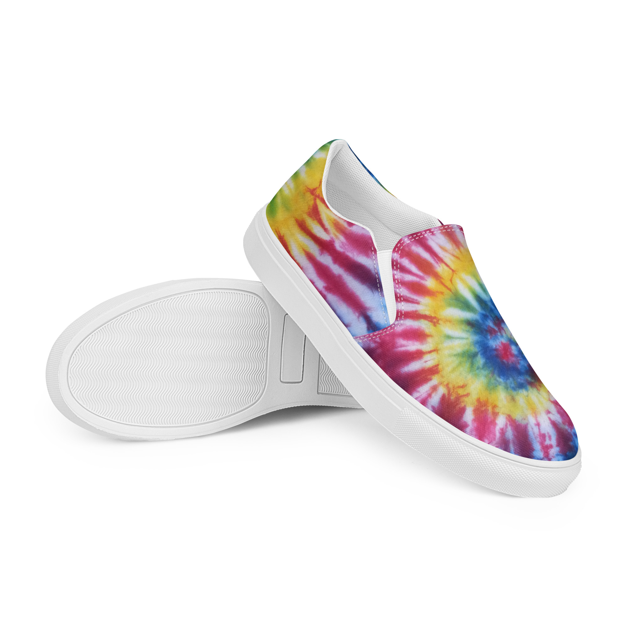 Women’s slip-on canvas shoes Tie Dye Rainbow - Image 6