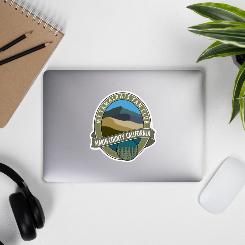 Bubble-free stickers Mt Tamalpais Fan Club Marin County CA Graphic Design 2