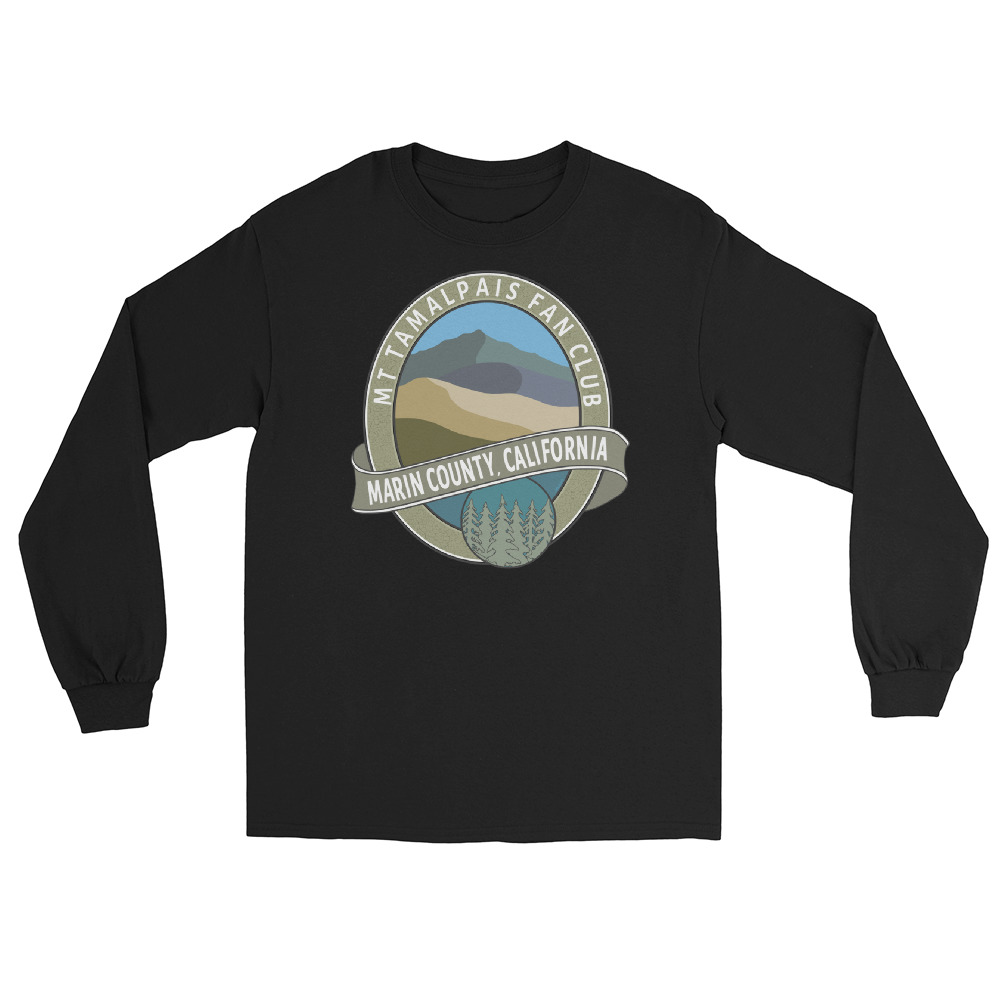 Men's Long Sleeve Shirt Mt Tamalpais Fan Club Marin County California Design - Image 2