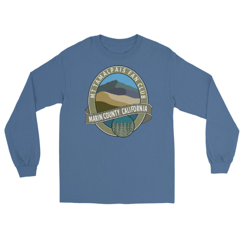 Men's Long Sleeve Shirt Mt Tamalpais Fan Club Marin County California Design
