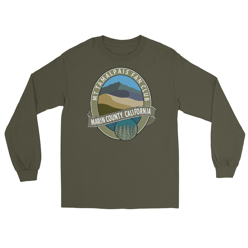 Men's Long Sleeve Shirt Mt Tamalpais Fan Club Marin County California Design - Image 4