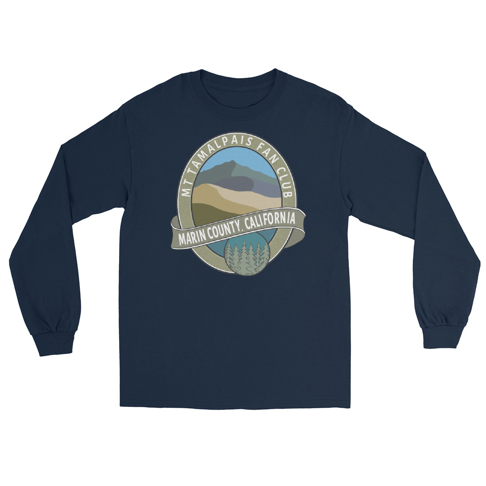 Men's Long Sleeve Shirt Mt Tamalpais Fan Club Marin County California Design - Image 3