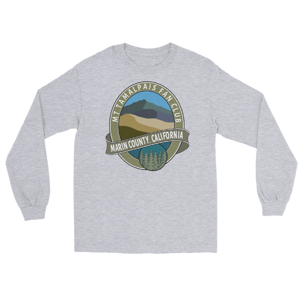 Men's Long Sleeve Shirt Mt Tamalpais Fan Club Marin County California Design - Image 5