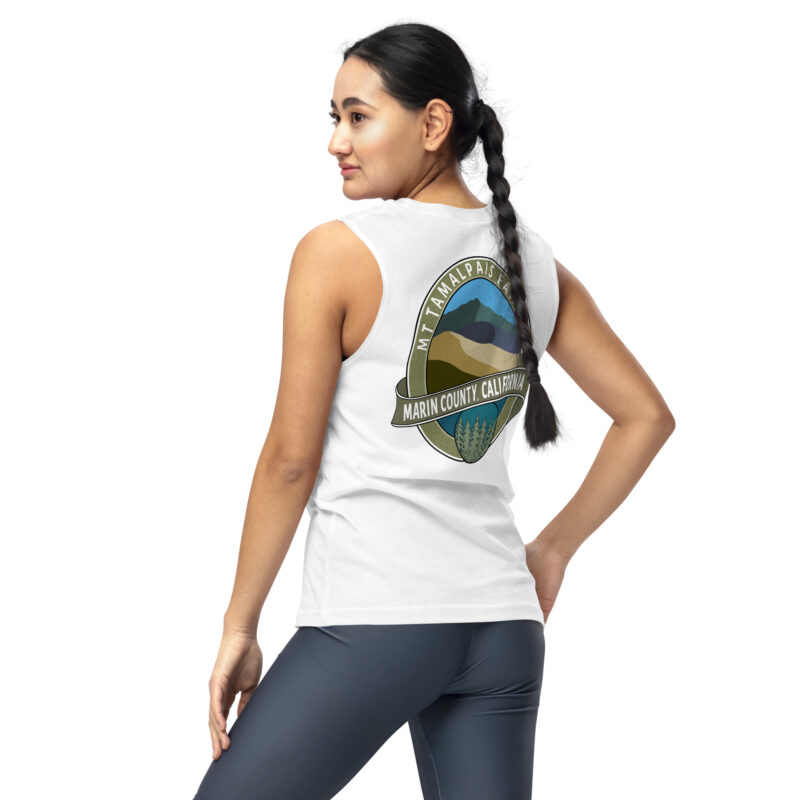 Unisex Muscle Shirt Mt Tamalpais Fan Club Marin County CA Graphic Design Back