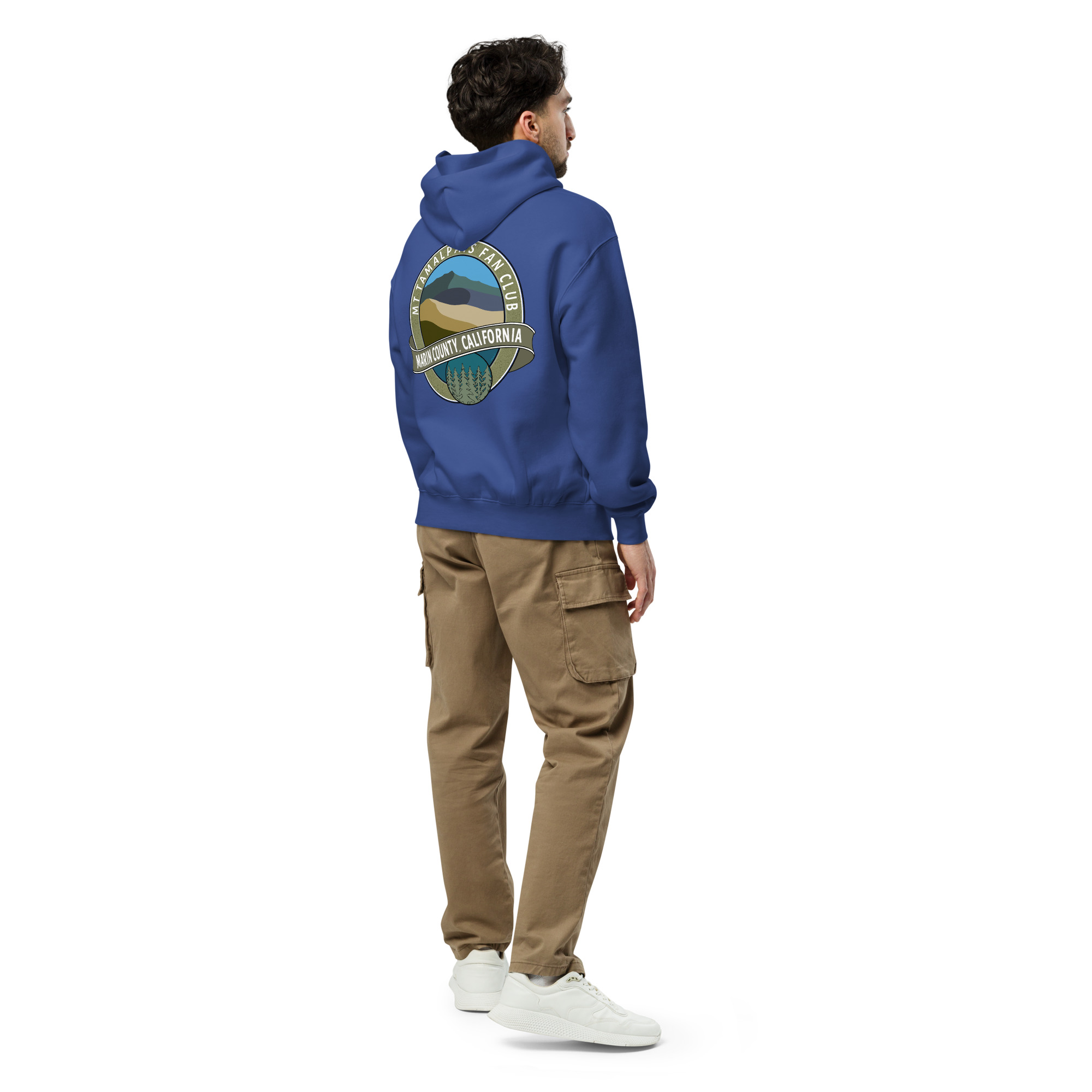 Unisex oversized hoodie Mt Tamalpais Fan Club Marin County CA Graphic Design Back - Image 14