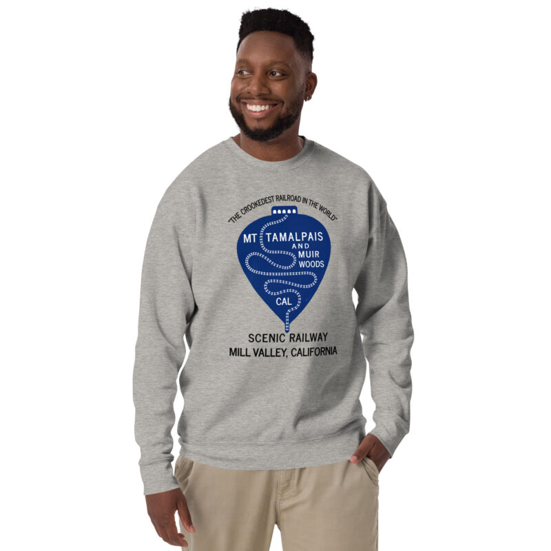 Unisex Premium Sweatshirt 1911 Crookedest Railroad Mt Tamalpais and Muir Woods CA