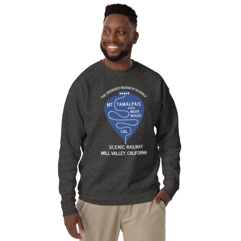 Unisex Premium Sweatshirt 1911 Crookedest Railroad Mt Tamalpais and Muir Woods CA