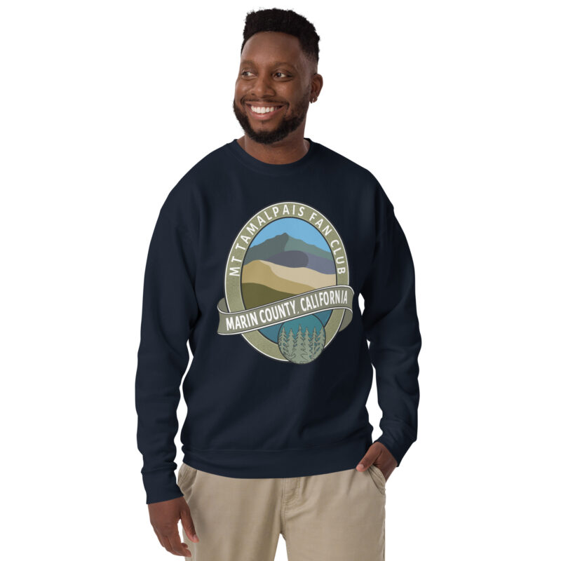 Unisex Premium Sweatshirt Mt Tamalpais Fan Club Marin County CA Graphic Design