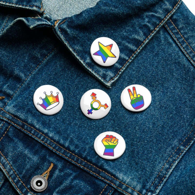 Set of pin buttons Rainbow Pride