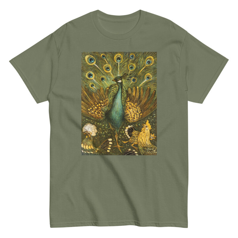 Unisex classic tee Peacock and Chickens Pauw met kippen, Theo van Hoytema 1878-1910