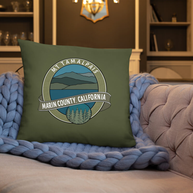 Basic Pillow Mt Tamalpais Marin County California Oval Souvenir Design