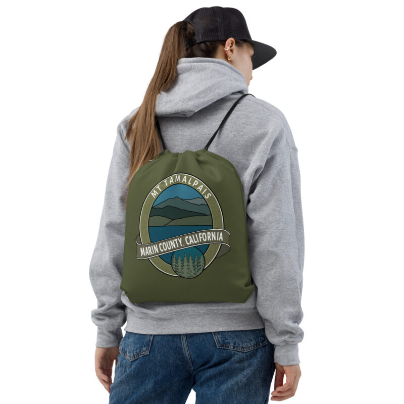 Drawstring bag Mt Tamalpais Marin County California Oval Souvenir Design