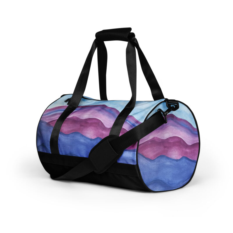 All-over print gym bag Purple Mountains Majesty Painting