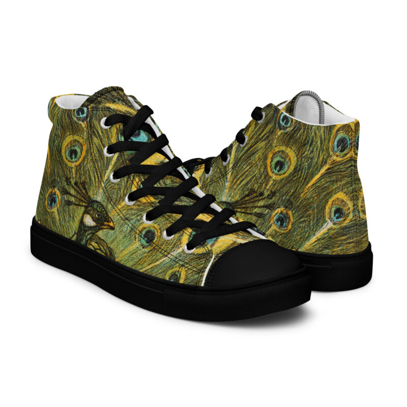 Menās high top canvas shoes Peacock and Chickens / Pauw met Kippen, Theo van Hoytema 1878-1910