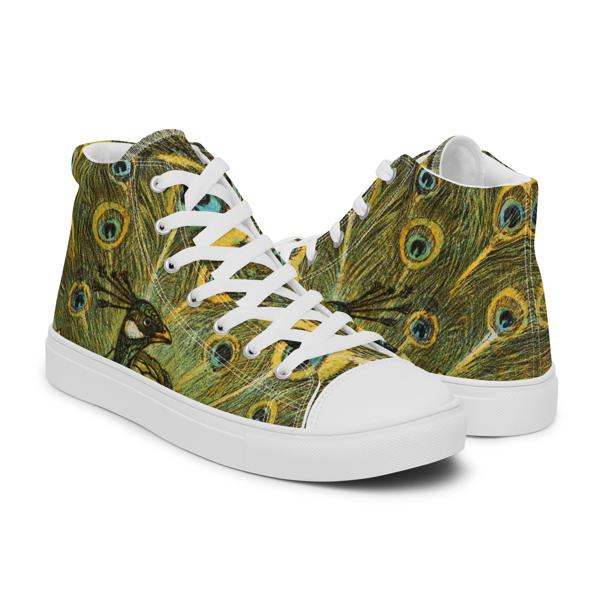 Men’s high top canvas shoes Peacock and Chickens / Pauw met Kippen, Theo van Hoytema 1878-1910 - Image 4