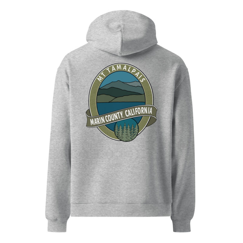 Unisex oversized hoodie Mt Tamalpais Marin County California Oval Souvenir Design