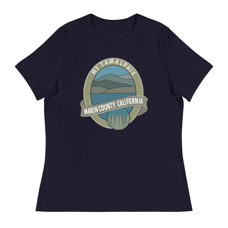 Women's Relaxed T-Shirt Mt Tamalpais Marin County California Oval Souvenir Design
